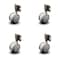 Service Caster 2.375" Gray Soft Twin Wheel Caster with Side Mount Set SCC SCC-GR02S60-TPR-GRY-716-4-CB180-4 - alternate 1